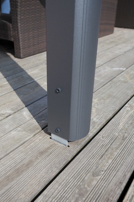 Skan Holz Aluminium-Terrassenüberdachung Monza 648 x 257 cm, anthrazit, Verbund-Sicherheits-Glas