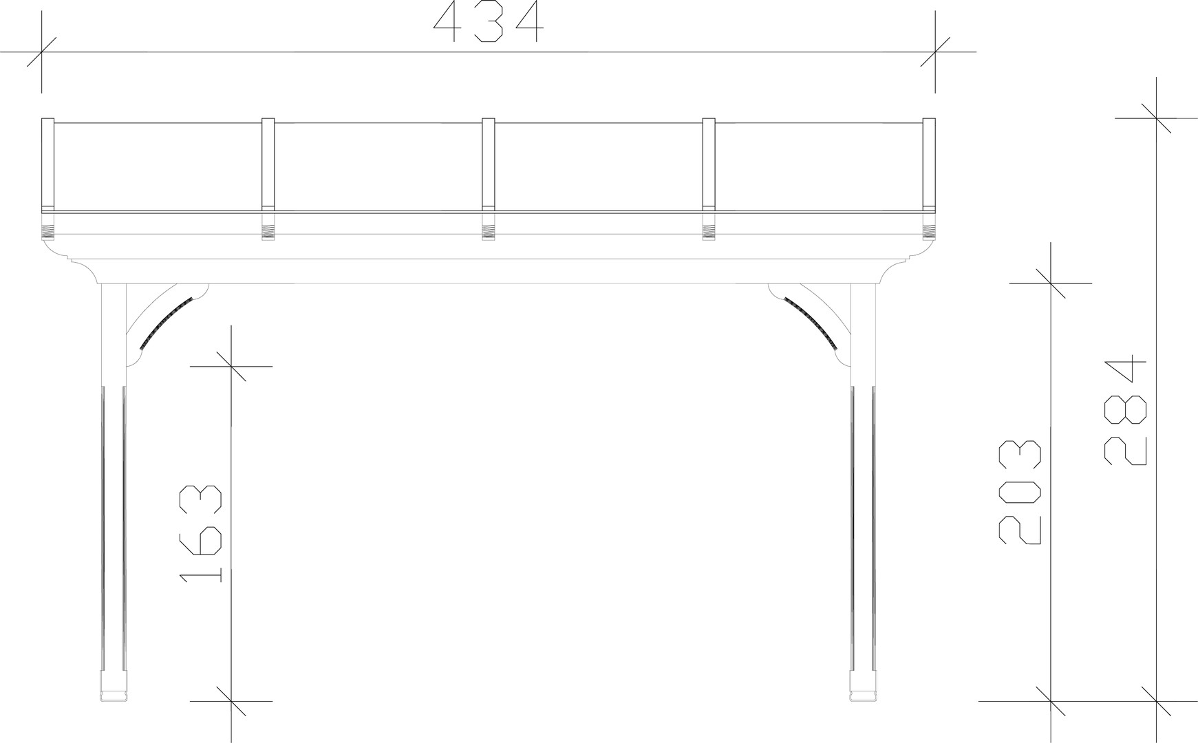Skan Holz Terrassenüberdachung Ravenna 434 x 350 cm, Douglasie, Doppelstegplatten