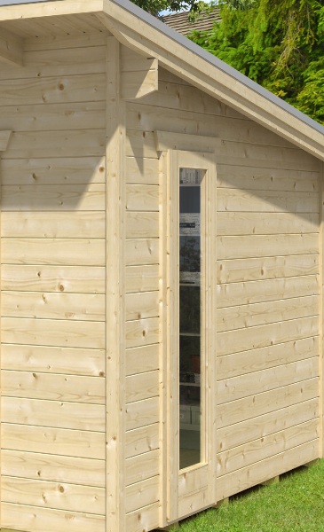 Skan Holz Panoramafenster für Gartenhaus Ostende, 28 mm