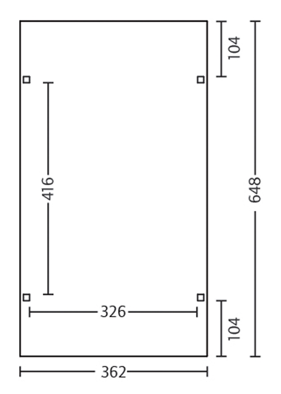 Skan Holz Satteldach-Carport Westerwald, Leimholz, 362 x 648 cm, gerade Kopfbänder