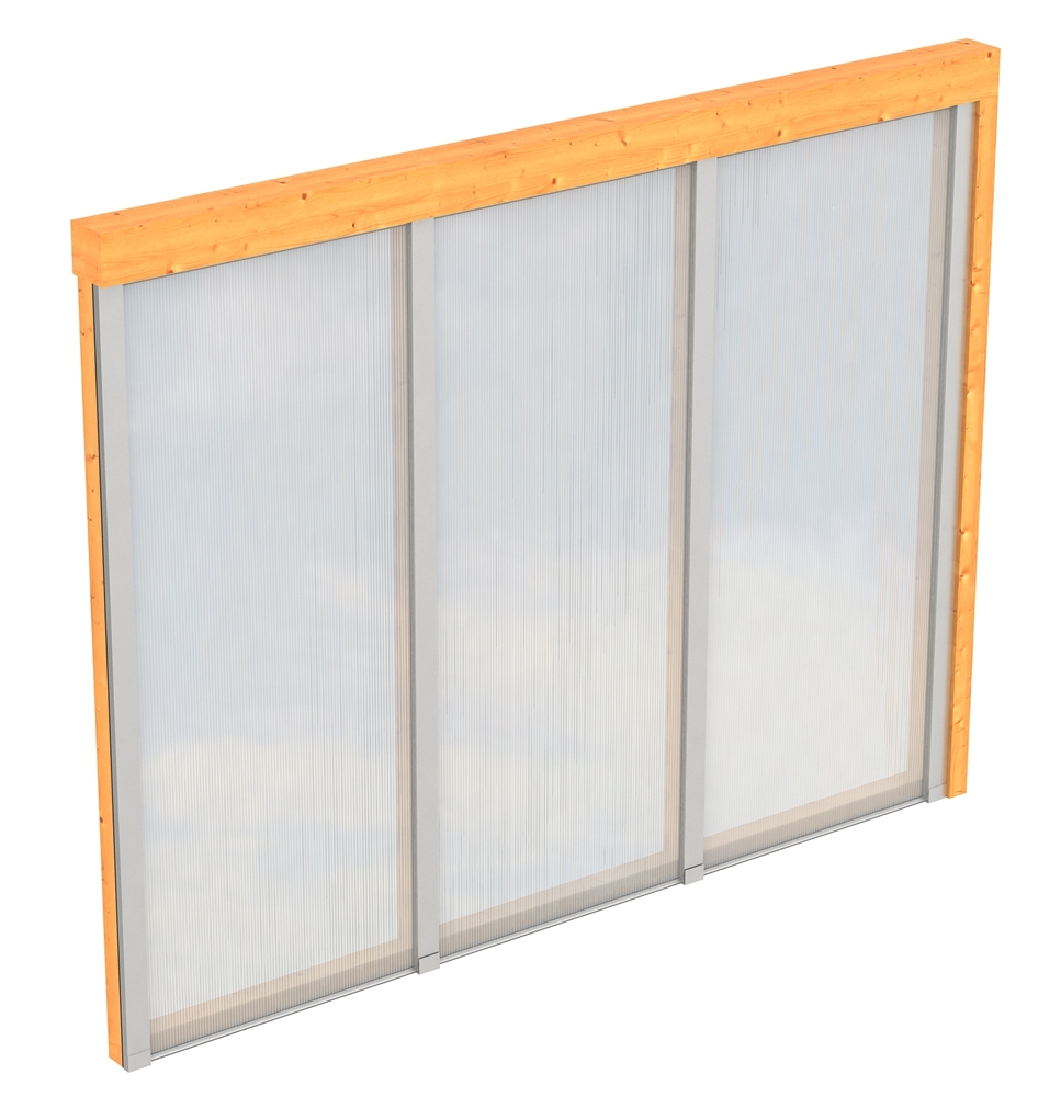 Skan Holz Polycarbonat-Seitenwand 305 x 200 cm, für Douglasien-Terrassenüberdachungen
