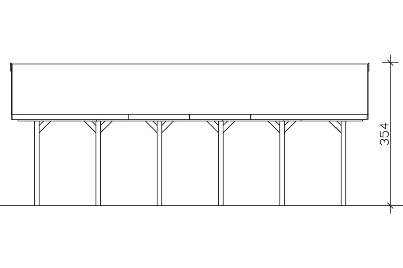 Skan Holz Satteldach-Carport Wallgau 620 x 900 cm, imprägniert