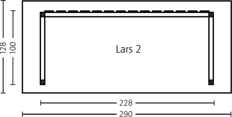 Skan Holz Holzunterstand Lars 2, 290 x 128 cm, Douglasie