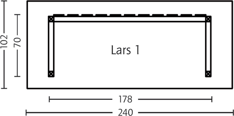 Skan Holz Holzunterstand Lars 1, 240 x 102 cm, Douglasie