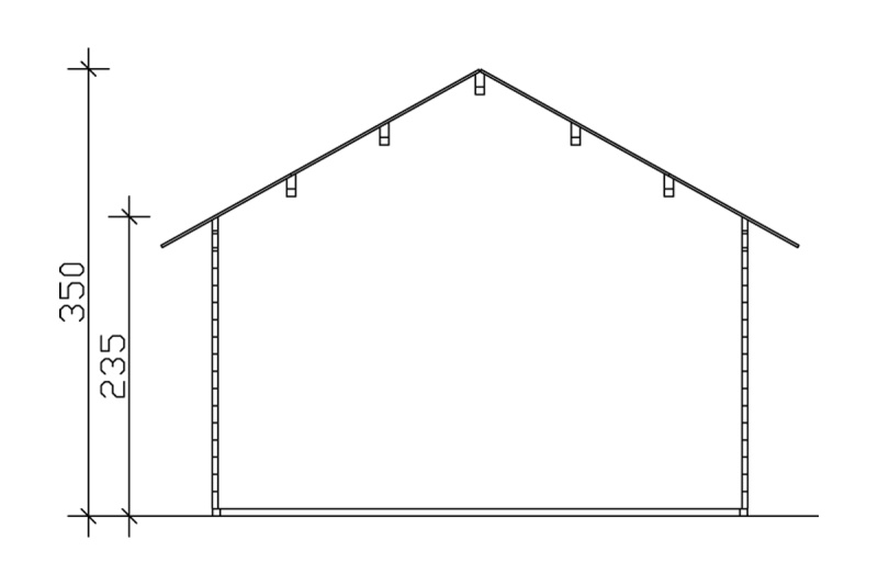 Skan Holz Gartenhaus Bern 1, 420 x 420 cm, 45plus, unbehandelt