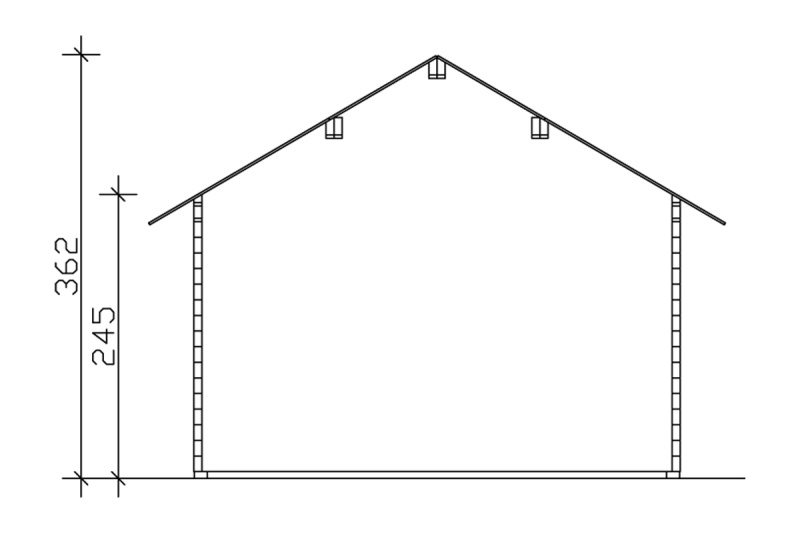 Skan Holz Gartenhaus Toronto 1, 420 x 420 cm, 70plus, unbehandelt