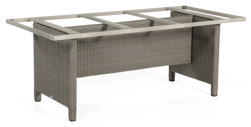 Sonnenpartner Tisch Base-Polyrattan, Aluminium / Kunststoffgeflecht stone-grey, 200 x 100 cm