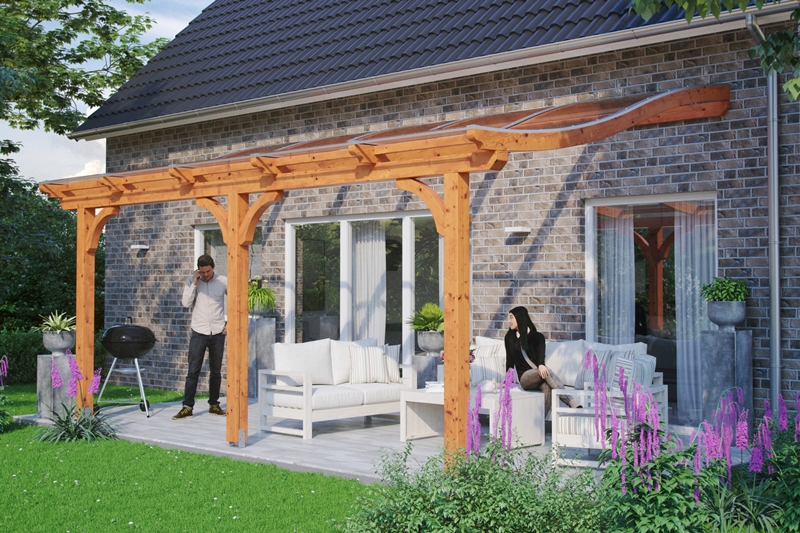 Abgebildete Gartenmöbel und Dekoration nicht im Lieferumfang enthalten.