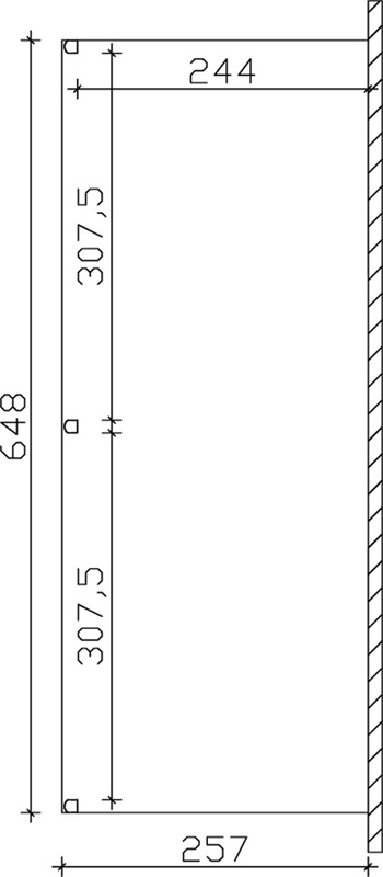 Skan Holz Aluminium-Terrassenüberdachung Monza 648 x 257 cm, anthrazit, Verbund-Sicherheits-Glas