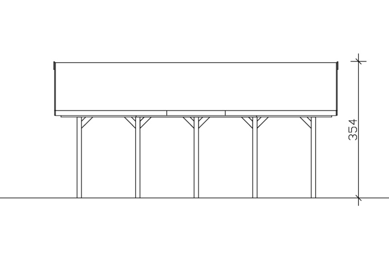 Skan Holz Satteldach-Carport Wallgau 620 x 750 cm, imprägniert