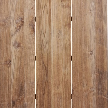 Diamond Garden Tisch San Marino, Edelstahl dunkelgrau/3 Planken, Recycled Teak Natur, 100 x 100 cm