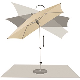 Abgebildeter Schirmständer nicht im Lieferumfang enthalten.