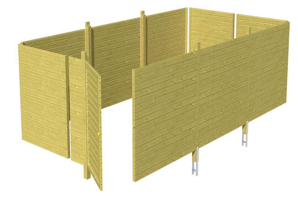 Skan Holz Abstellraum C6, impr. Nadelholz, Profilschalung, 573 x 317 cm