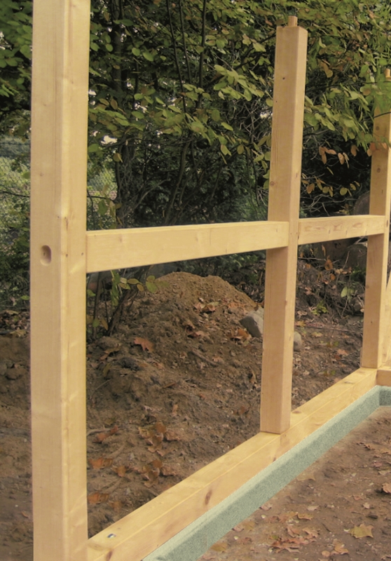 Skan Holz Fachwerk-Carport Schwarzwald, Konstruktionsvollholz, 684 x 600 cm, mit Dachschalung