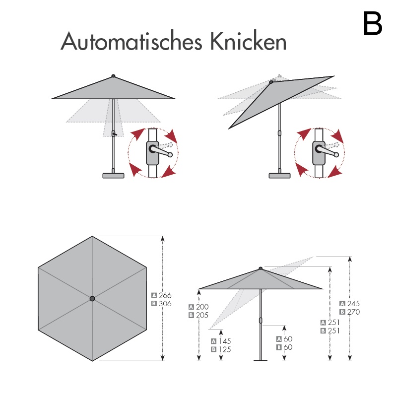 Sonnenschirm Doppler Active Auto Tilt Ø 320 cm