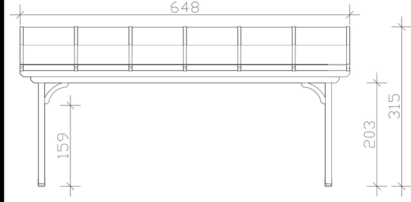 Skan Holz Terrassenüberdachung Verona 648 x 339 cm, Leimholz, Doppelstegplatten