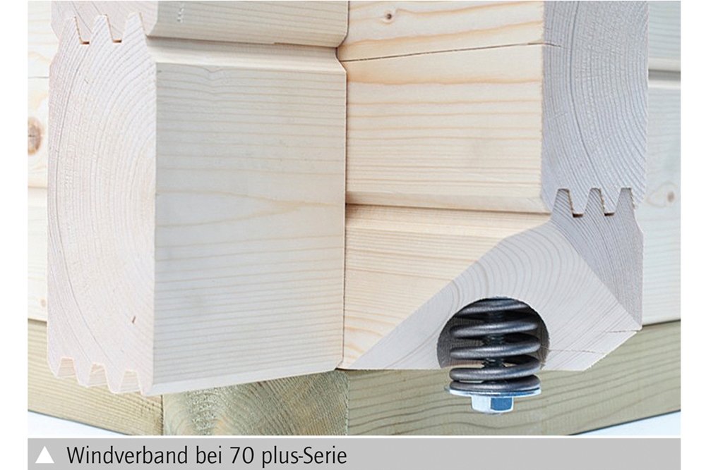 Skan Holz Gartenhaus Montreal 2, 420 x 380 cm, 70plus, unbehandelt