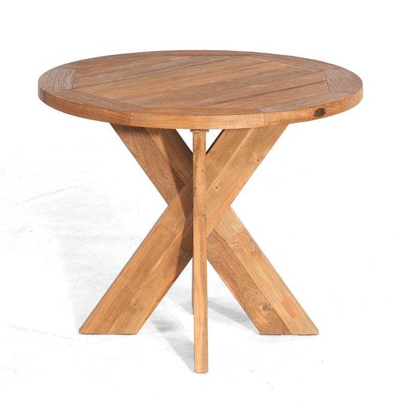 Sonnenpartner Tisch Quantum, Old Teak, Ø 90 cm