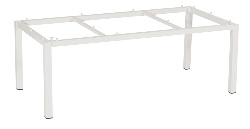 Sonnenpartner Tisch Base, Aluminium weiß, 200 x 100 cm