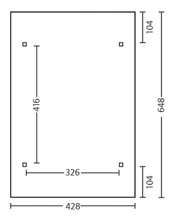 Skan Holz Flachdach-Carport Odenwald, Leimholz, 428 x 648 cm, gerade Kopfbänder