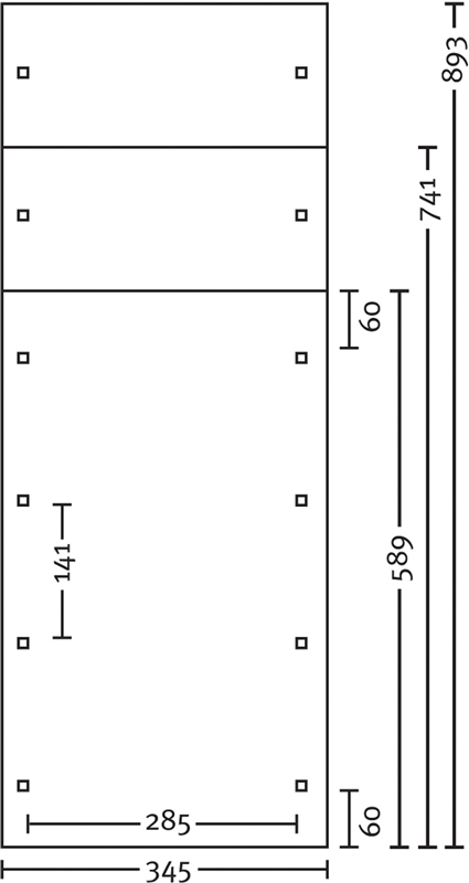 Skan Holz Walmdach-Carport Spreewald, Nadelholz, 345 x 589 cm, imprägniert, rote Blende