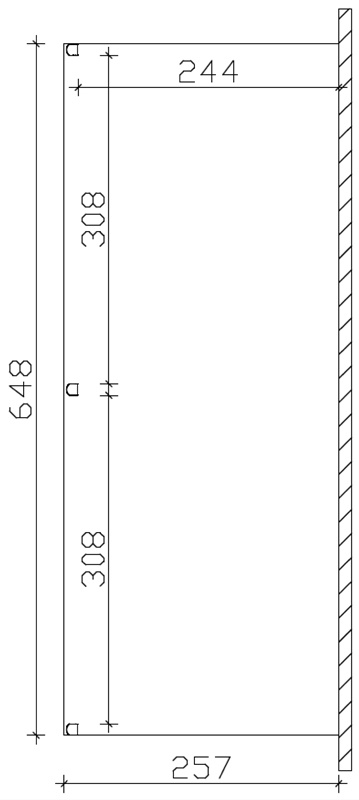 Skan Holz Aluminium-Terrassenüberdachung Garda 648 x 257 cm, anthrazit, Doppelstegplatten