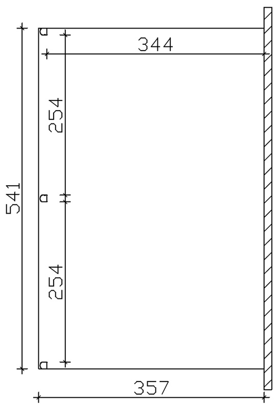 Skan Holz Aluminium-Terrassenüberdachung Garda 541 x 357 cm, weiß, Doppelstegplatten