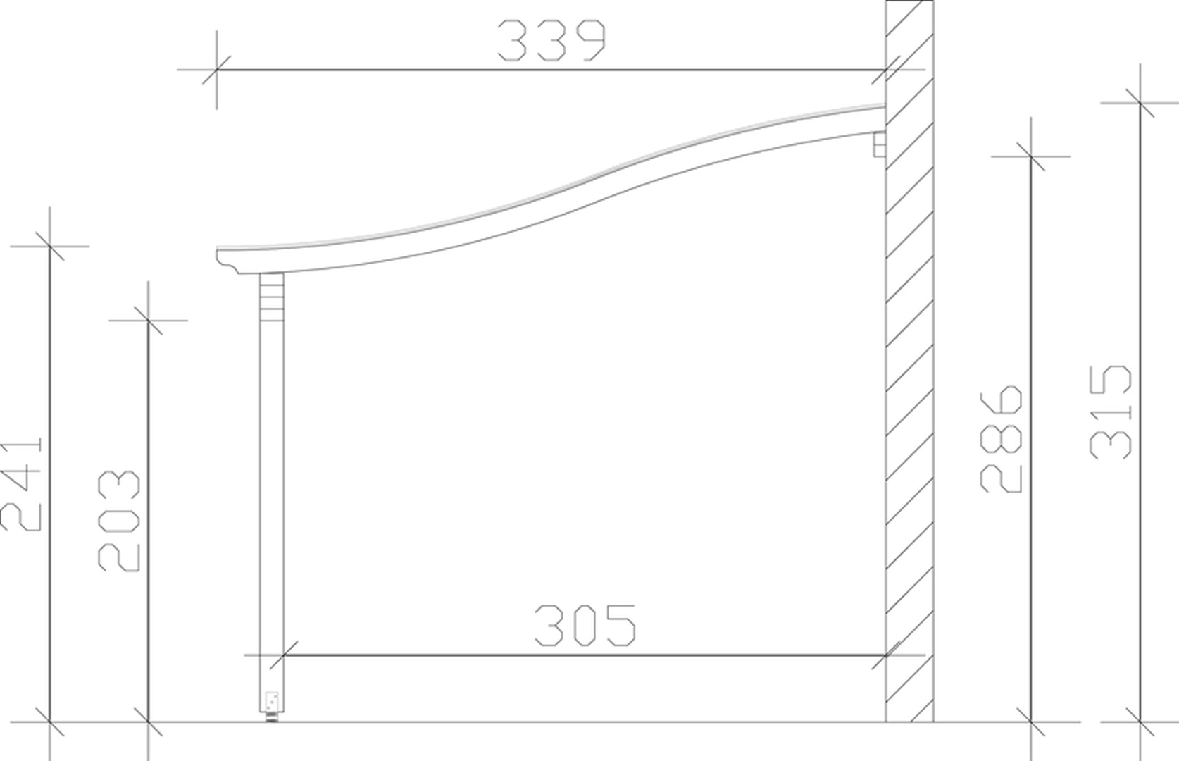 Skan Holz Terrassenüberdachung Verona 434 x 339 cm, Leimholz, Doppelstegplatten