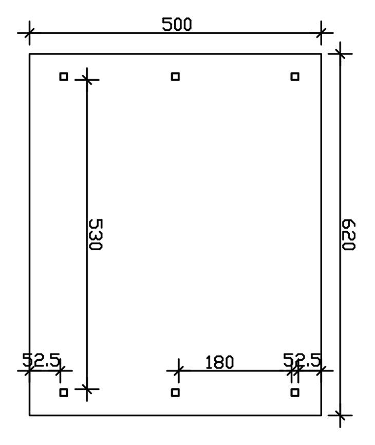 Skan Holz Satteldach-Carport Wallgau 620 x 500 cm, imprägniert