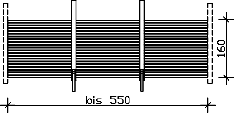 Skan Holz Rhombus-Rückwand für Carport Spessart, 550 x 160 cm