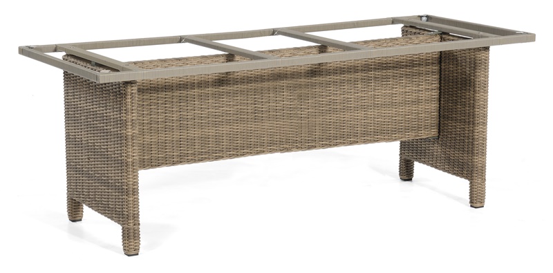 Sonnenpartner Tisch Base-Polyrattan, Aluminium / Kunststoffgeflecht rustic-stream, 200 x 100 cm