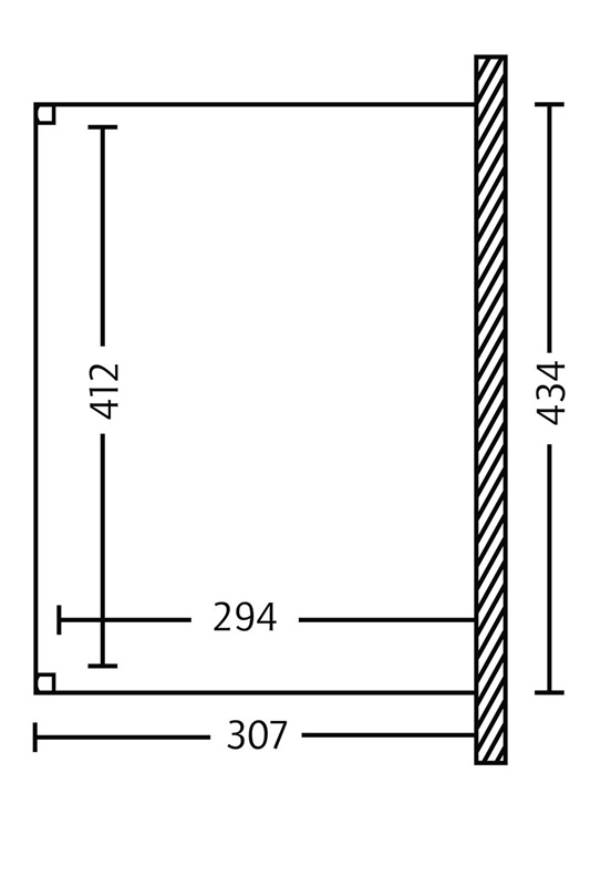 Skan Holz Aluminium-Terrassenüberdachung Genua 434 x 307 cm, weiß, Doppelstegplatten