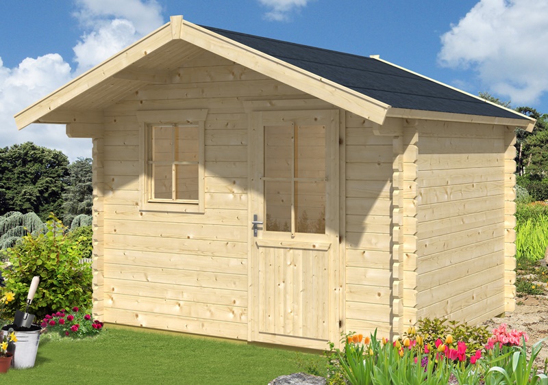 Skanholz_BBH_Narvik572112fb213b2 Skan Holz Gartenhaus Narvik 2, 300 x 300 cm, 45 mm, unbehandelt