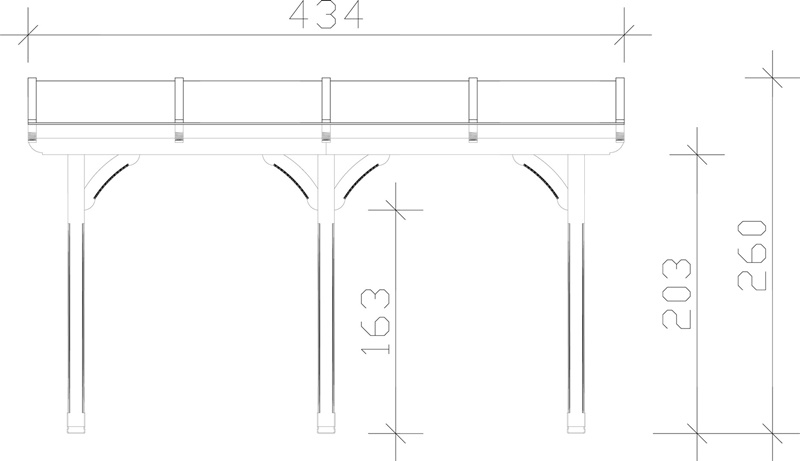 Skan Holz Terrassenüberdachung Rimini 434 x 250 cm, Douglasie, Doppelstegplatten