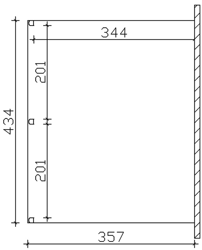 Skan Holz Aluminium-Terrassenüberdachung Garda 434 x 357 cm, weiß, Doppelstegplatten