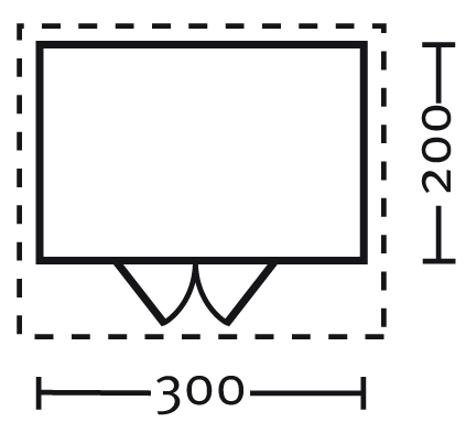 Skan Holz Gartenhaus Faro 1, 300 x 200 cm, 28 mm, unbehandelt