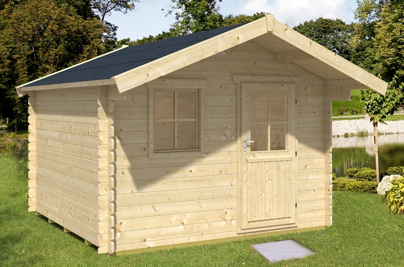 Skanholz_BBH_Como Skan Holz Gartenhaus Como 1, 300 x 200 cm, 28 mm, unbehandelt