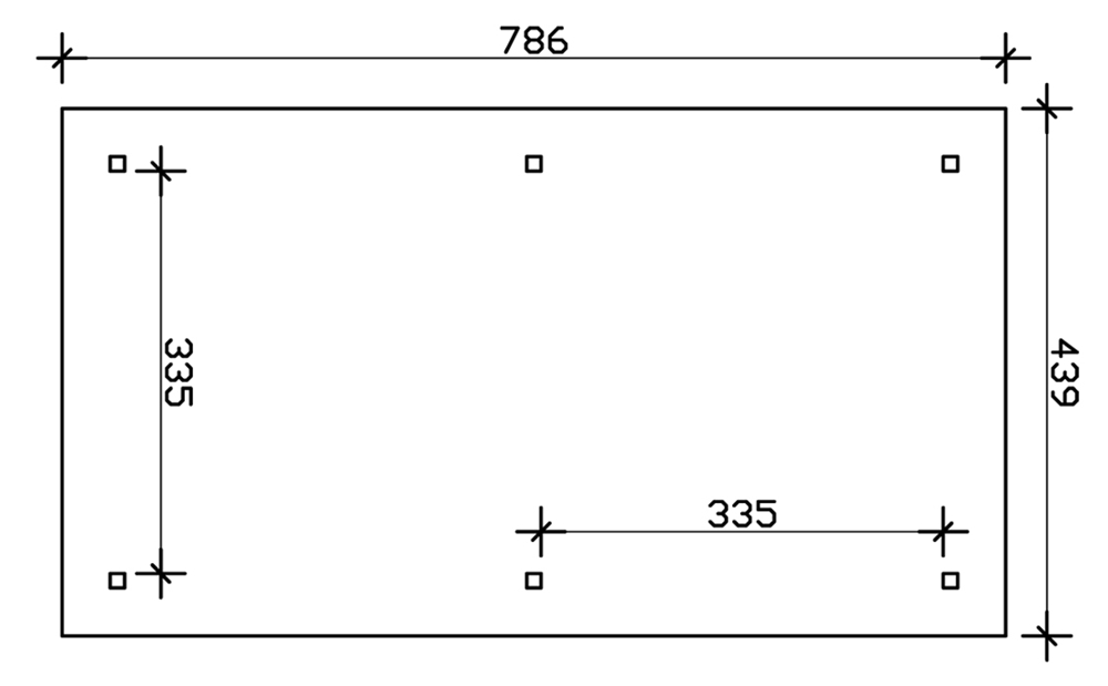 Skan Holz Zeltdach-Carport Taunus 439 x 786 cm, Leimholz