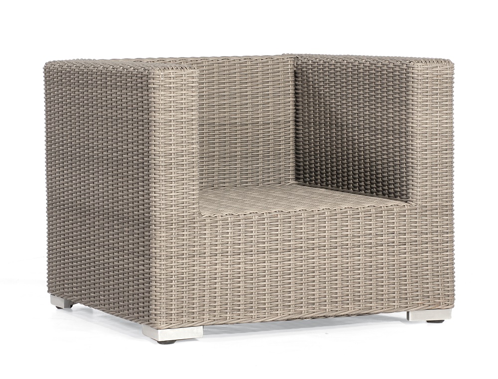 Sonnenpartner Lounge-Sessel Residence, Aluminium / Kunststoffgeflecht stone-grey