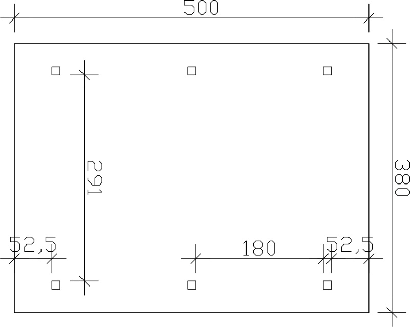 Skan Holz Satteldach-Carport Wallgau 380 x 500 cm, imprägniert