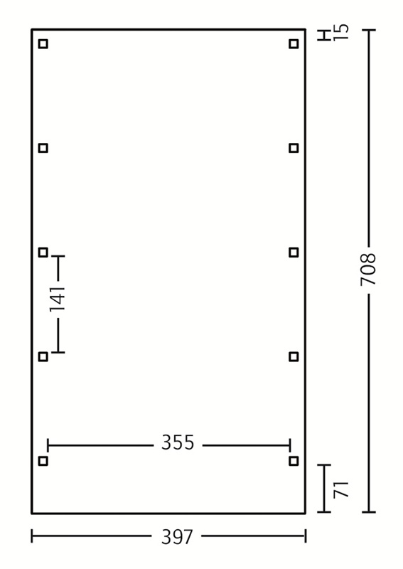 Skan Holz Caravan Carport Friesland, Nadelholz, 397 x 708 cm, imprägniert