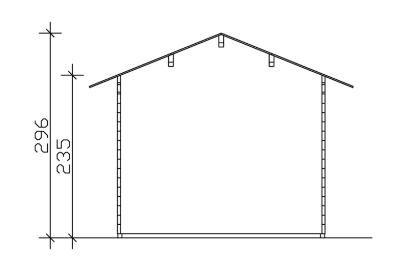 Skan Holz Gartenhaus Lugano 1, 420 x 300 cm, 45plus, unbehandelt