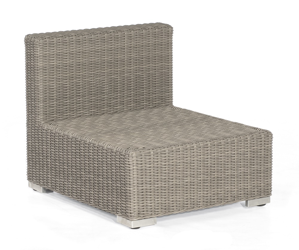 Sonnenpartner Lounge-Mittelmodul Residence, Aluminium / Kunststoffgeflecht stone-grey
