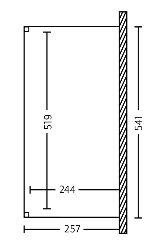 Skan Holz Aluminium-Terrassenüberdachung Genua 541 x 257 cm, weiß, Doppelstegplatten