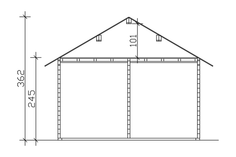 Skan Holz Gartenhaus Toronto 4, 420 x 660 cm, 70plus, unbehandelt