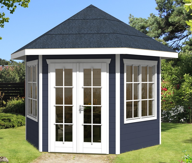 Skanholz_BBH_Almelo_schiefergrau_Dachpappe Abgebildete Dekoration nicht im Lieferumfang enthalten.