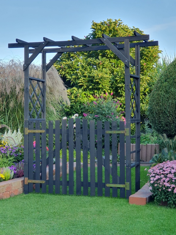 Promadino Set Pergola Ben mit Türen, anthrazit