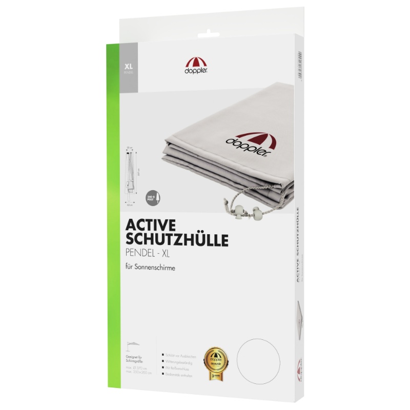 Doppler Schirmhülle/Schutzhülle Active für Pendelschirme bis 370 cm ø und 350 x 260 cm