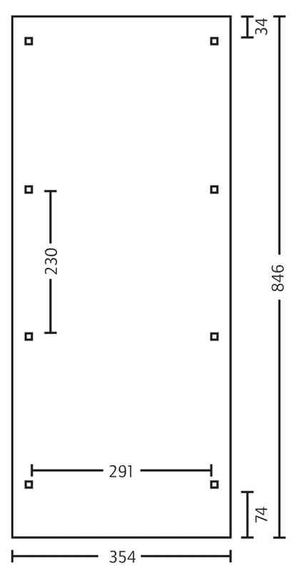 Skan Holz Flachdach-Carport Emsland, Leimholz, 354 x 846 cm, Aluminium-Dachplatten