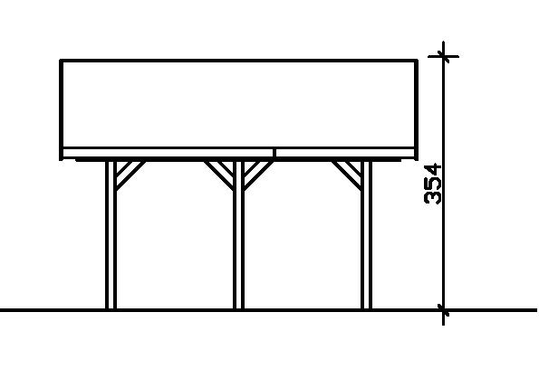 Skan Holz Satteldach-Carport Wallgau 620 x 500 cm, imprägniert